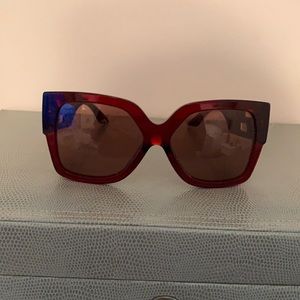 Red Versace sunglasses that make a statement!